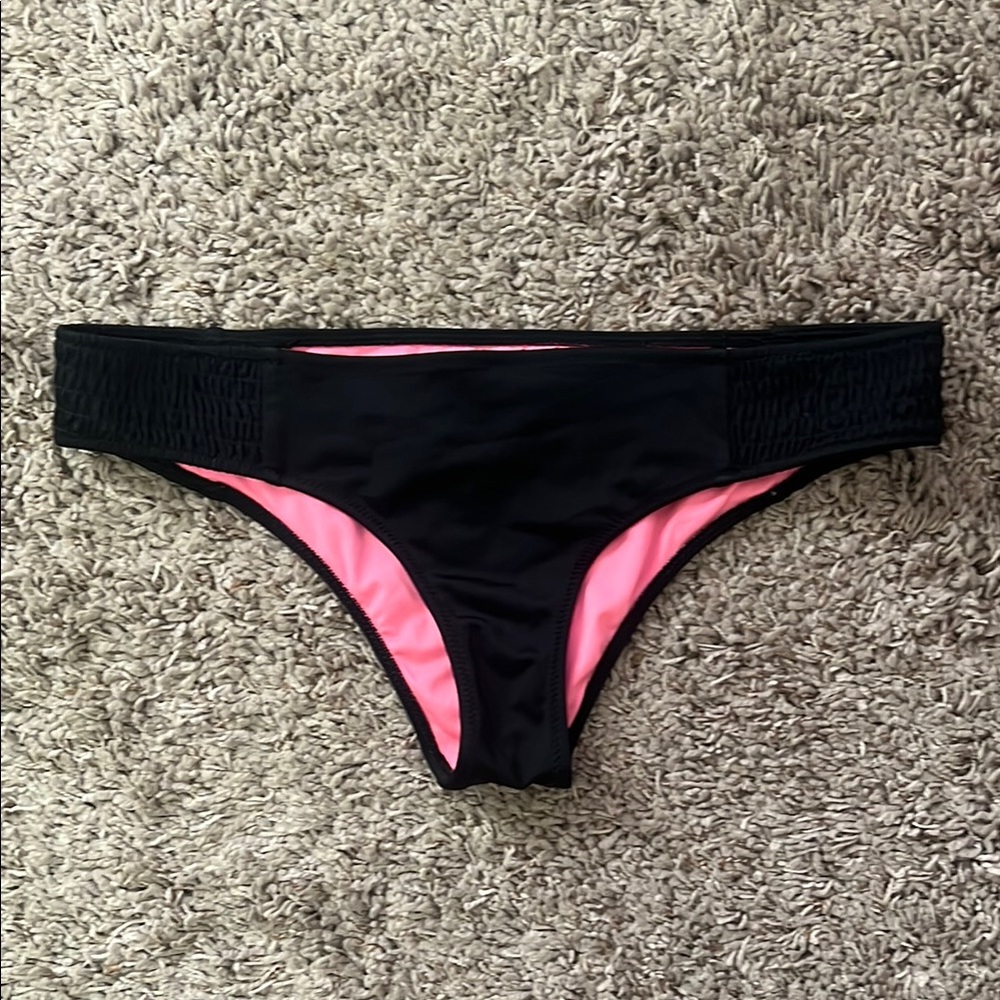 Black and Pink Women's Swim Bottom
